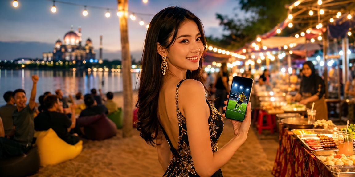 Pengguna Malaysia log masuk ke platform rs4 melalui telefon pintar di Putrajaya